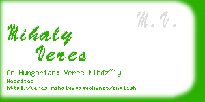 mihaly veres business card